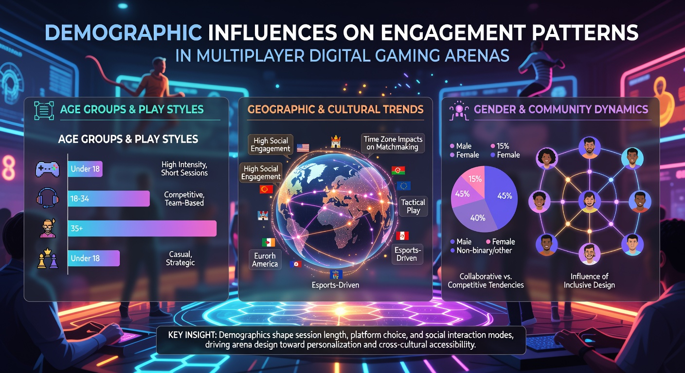 Demografische Verteilung von Spielern in Multiplayer-Digitalen Gaming-Arenen mit Fokus auf Alters- und Geschlechtsgruppen