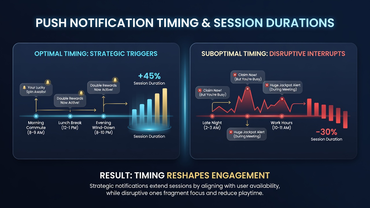 Datenanalyse zur Sitzungsdauer nach Push-Benachrichtigungen in Casino-Apps