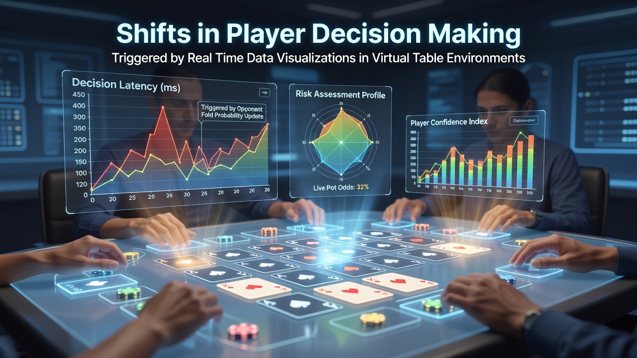 Echtzeit-Datenvisualisierungen auf virtuellen Spieltischen mit Grafiken zu Wahrscheinlichkeiten und Spielerstatistiken